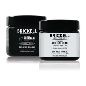 Brickell Men's Day and Night Anti-Aging Cream Routine Unscented
