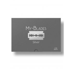 My-Blades Silver Lames de Rasoir Double Tranchant (100 Pièces)