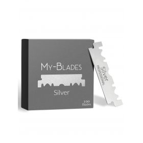 My-Blades Silver Lames de Rasoir à Un Seul Tranchant (100 Pièces)