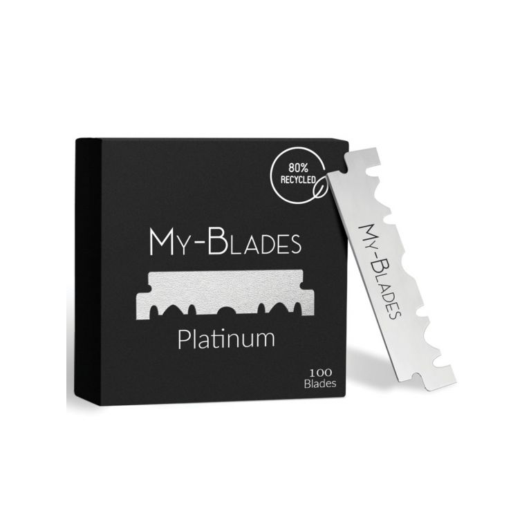 My-Blades Platinum Lames de Rasoir à Simple Tranchant (100 Pièces)